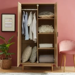 Armoire AMANA Cannage Rotin 2 Portes 90cm -Canapé Rêve Promos Magasin armoire amana 1