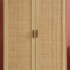 Armoire AMANA Cannage Rotin 2 Portes 90cm -Canapé Rêve Promos Magasin armoire amana 2