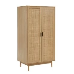 Armoire AMANA Cannage Rotin 2 Portes 90cm -Canapé Rêve Promos Magasin armoire amana 3