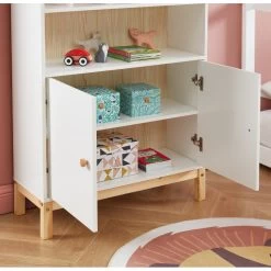 Armoire TINY Blanc 2 Portes 80cm -Canapé Rêve Promos Magasin armoire tiny blanc 2 tiroirs 3