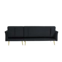 Canapé D'angle AROMA Convertible Velours Noir 5 Places 12 Canapé D'angle AROMA Convertible Velours Noir 5 Places -Canapé Rêve Promos Magasin aromaancvvvnr canape 5 places 5