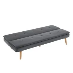 Banquette ELIO Convertible Velours Gris 3 Places 9 Banquette ELIO Convertible Velours Gris 3 Places -Canapé Rêve Promos Magasin banquette elio convertible velours gris 3 places 3