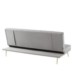 Banquette LINA Convertible Velours Gris Clair 3 Places -Canapé Rêve Promos Magasin banquette lina convertible velours gris clair 3 places 4