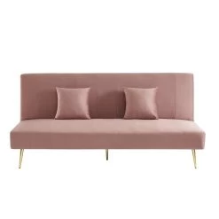 Canapé Rêve Promos Magasin -Canapé Rêve Promos Magasin banquette lina convertible velours rose poudre 3 places 1