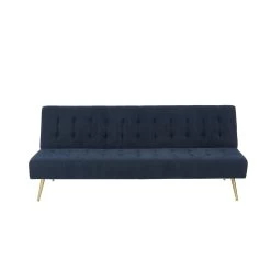 Canapé Rêve Promos Magasin -Canapé Rêve Promos Magasin banquette nino convertible velours cotele bleu fonce 1
