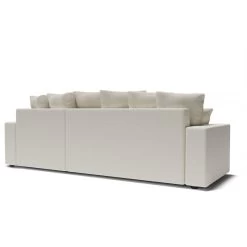 Canapé D'angle ALMA Convertible Tissu Bouclette Blanc 4 Places -Canapé Rêve Promos Magasin canape angle alma convertible tissu bouclette blanc 4 places 5