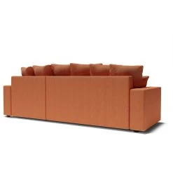 Canapé D'angle ALMA Convertible Tissu Rouille 4 Places -Canapé Rêve Promos Magasin canape angle alma convertible tissu rouille 4 places 5