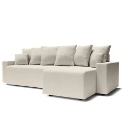 Canapé D'angle ALMA Convertible Velours Côtelé Beige 4 Places -Canapé Rêve Promos Magasin canape angle alma convertible velours cotele beige 4 places 2