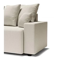 Canapé D'angle ALMA Convertible Velours Côtelé Beige 4 Places -Canapé Rêve Promos Magasin canape angle alma convertible velours cotele beige 4 places 6