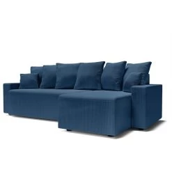 Canapé D'angle ALMA Convertible Velours Côtelé Bleu Cobalt 4 Places -Canapé Rêve Promos Magasin canape angle alma convertible velours cotele bleu cobalt 4 places 2