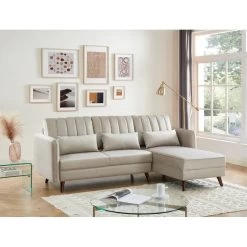 Canapé D'angle IDAHO Tissu Sable Fixe -Canapé Rêve Promos Magasin canape angle idaho tissu sable angle fixe 4