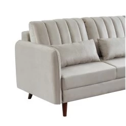 Canapé D'angle IDAHO Tissu Sable Fixe -Canapé Rêve Promos Magasin canape angle idaho tissu sable angle fixe 5