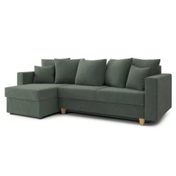 Canapé D'angle KRISTI Convertible Tissu Vert 4 Places -Canapé Rêve Promos Magasin canape angle kristi convertible tissu vert 4 places 2