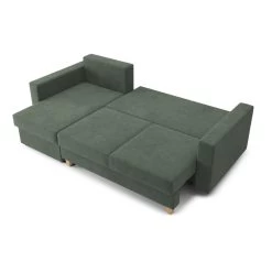 Canapé D'angle KRISTI Convertible Tissu Vert 4 Places -Canapé Rêve Promos Magasin canape angle kristi convertible tissu vert 4 places 3