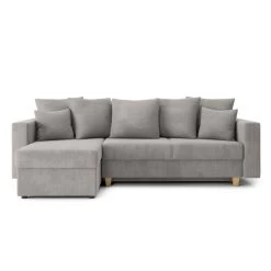 Canapé D'angle KRISTI Convertible Velours Côtelé Gris Clair 4 Places 11 Canapé D'angle KRISTI Convertible Velours Côtelé Gris Clair 4 Places -Canapé Rêve Promos Magasin canape angle kristi convertible velours cotele gris claire 4 places 1