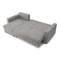 Canapé D'angle KRISTI Convertible Velours Côtelé Gris Clair 4 Places 13 Canapé D'angle KRISTI Convertible Velours Côtelé Gris Clair 4 Places -Canapé Rêve Promos Magasin canape angle kristi convertible velours cotele gris claire 4 places 3