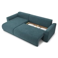 Canapé D'angle NOVA Convertible Tissu Bleu Paon 4 Places 14 Canapé D'angle NOVA Convertible Tissu Bleu Paon 4 Places -Canapé Rêve Promos Magasin canape angle nova convertible tissu bleu paon 4 places 4