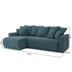Canapé D'angle NOVA Convertible Tissu Bleu Paon 4 Places 19 Canapé D'angle NOVA Convertible Tissu Bleu Paon 4 Places -Canapé Rêve Promos Magasin canape angle nova convertible tissu bleu paon 4 places 9
