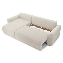 Canapé D'angle NOVA Convertible Velours Côtelé Beige 4 Places -Canapé Rêve Promos Magasin canape angle nova convertible velours cotele beige 4 places 4