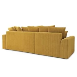 Canapé D'angle NOVA Convertible Velours Côtelé Jaune 4 Places -Canapé Rêve Promos Magasin canape angle nova convertible velours cotele jaune 4 places 5