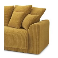 Canapé D'angle NOVA Convertible Velours Côtelé Jaune 4 Places -Canapé Rêve Promos Magasin canape angle nova convertible velours cotele jaune 4 places 6