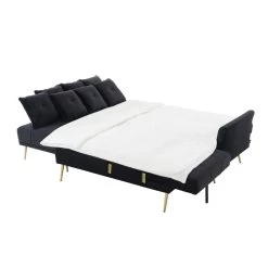 Canapé AROMA En Velours Noir Version Panoramique 15 Canapé AROMA En Velours Noir Version Panoramique -Canapé Rêve Promos Magasin canape aroma velours noir forme en u 6