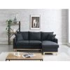 Canapé D'angle BOSTON Convertible Tissu Anthracite