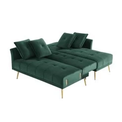 Canapé D'angle AROMA Convertible Velours Vert 4 Places 12 Canapé D'angle AROMA Convertible Velours Vert 4 Places -Canapé Rêve Promos Magasin canape d angle aroma convertible velours vert 4 places 3