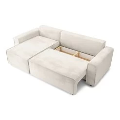 Canapé D'angle MIRA Convertible Et Réversible Velours Beige 12 Canapé D'angle MIRA Convertible Et Réversible Velours Beige -Canapé Rêve Promos Magasin canape d angle mira convertible et reversible velours beige 4