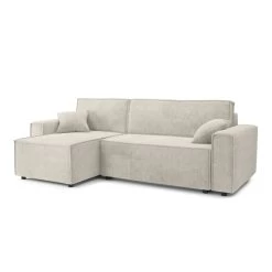 Canapé D'angle MIRA Convertible Et Réversible Velours Côtelé Beige 4 Places 11 Canapé D'angle MIRA Convertible Et Réversible Velours Côtelé Beige 4 Places -Canapé Rêve Promos Magasin canape d angle mira convertible et reversible velours cotele beige 4 places 2