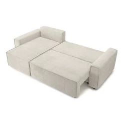 Canapé D'angle MIRA Convertible Et Réversible Velours Côtelé Beige 4 Places 12 Canapé D'angle MIRA Convertible Et Réversible Velours Côtelé Beige 4 Places -Canapé Rêve Promos Magasin canape d angle mira convertible et reversible velours cotele beige 4 places 3