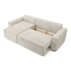 Canapé D'angle MIRA Convertible Et Réversible Velours Côtelé Beige 4 Places 13 Canapé D'angle MIRA Convertible Et Réversible Velours Côtelé Beige 4 Places -Canapé Rêve Promos Magasin canape d angle mira convertible et reversible velours cotele beige 4 places 4
