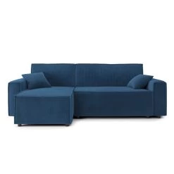 Canapé D'angle MIRA Convertible Et Réversible Velours Côtelé Bleu Cobalt 9 Canapé D'angle MIRA Convertible Et Réversible Velours Côtelé Bleu Cobalt -Canapé Rêve Promos Magasin canape d angle mira convertible et reversible velours cotele bleu cobalt 1