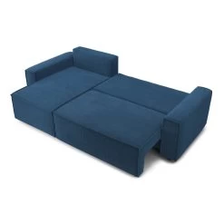 Canapé D'angle MIRA Convertible Et Réversible Velours Côtelé Bleu Cobalt 11 Canapé D'angle MIRA Convertible Et Réversible Velours Côtelé Bleu Cobalt -Canapé Rêve Promos Magasin canape d angle mira convertible et reversible velours cotele bleu cobalt 3