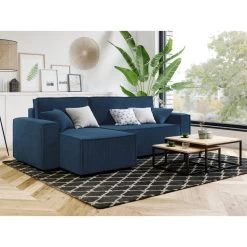 Canapé D'angle MIRA Convertible Et Réversible Velours Côtelé Bleu Cobalt 14 Canapé D'angle MIRA Convertible Et Réversible Velours Côtelé Bleu Cobalt -Canapé Rêve Promos Magasin canape d angle mira convertible et reversible velours cotele bleu cobalt 6