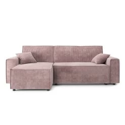 Canapé D'angle MIRA Convertible Et Réversible Velours Côtelé Mauve 9 Canapé D'angle MIRA Convertible Et Réversible Velours Côtelé Mauve -Canapé Rêve Promos Magasin canape d angle mira convertible et reversible velours cotele mauve 1