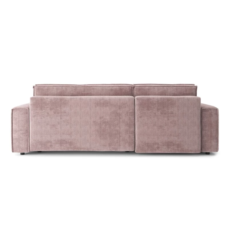 Canapé D'angle MIRA Convertible Et Réversible Velours Côtelé Mauve 6 Canapé D'angle MIRA Convertible Et Réversible Velours Côtelé Mauve – Image 6