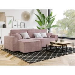 Canapé D'angle MIRA Convertible Et Réversible Velours Côtelé Mauve 14 Canapé D'angle MIRA Convertible Et Réversible Velours Côtelé Mauve -Canapé Rêve Promos Magasin canape d angle mira convertible et reversible velours cotele mauve 6