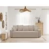 Canapé Droit ALMA Convertible Tissu Beige 3 Places