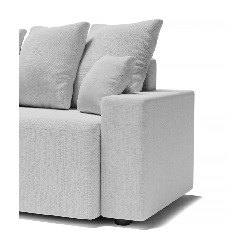 Canapé Droit ALMA Convertible Tissu Gris 3 Places 7 Canapé Droit ALMA Convertible Tissu Gris 3 Places – Image 7