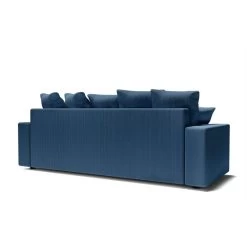Canapé Droit ALMA Convertible Velours Côtelé Bleu Cobalt 3 Places -Canapé Rêve Promos Magasin canape droit alma convertible velours cotele bleu cobalt 3 places 5