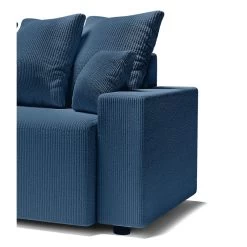 Canapé Droit ALMA Convertible Velours Côtelé Bleu Cobalt 3 Places -Canapé Rêve Promos Magasin canape droit alma convertible velours cotele bleu cobalt 3 places 6