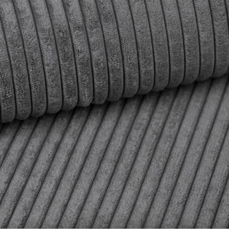 Canapé Droit ALMA Convertible Velours Côtelé Gris Souris 3 Places 8 Canapé Droit ALMA Convertible Velours Côtelé Gris Souris 3 Places – Image 8