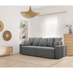 Canapé Droit ALMA Convertible Velours Côtelé Gris Souris 3 Places 18 Canapé Droit ALMA Convertible Velours Côtelé Gris Souris 3 Places -Canapé Rêve Promos Magasin canape droit alma convertible velours cotele gris souris 3 places 8