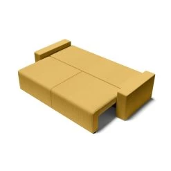 Canapé Droit ALMA Convertible Velours Côtelé Jaune 3 Places 13 Canapé Droit ALMA Convertible Velours Côtelé Jaune 3 Places -Canapé Rêve Promos Magasin canape droit alma convertible velours cotele jaune 3 places 3