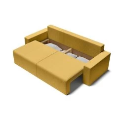 Canapé Droit ALMA Convertible Velours Côtelé Jaune 3 Places 14 Canapé Droit ALMA Convertible Velours Côtelé Jaune 3 Places -Canapé Rêve Promos Magasin canape droit alma convertible velours cotele jaune 3 places 4