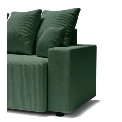 Canapé Droit ALMA Convertible Velours Côtelé Vert 3 Places -Canapé Rêve Promos Magasin canape droit alma convertible velours cotele vert 3 places 6