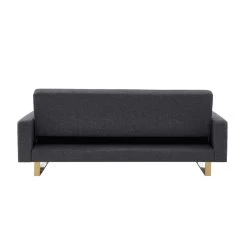 Canapé Droit Auguste Droit Convertible 3 Places Tissu Chiné Gris -Canapé Rêve Promos Magasin canape droit auguste droit convertible 3 places tissu chine gris 5