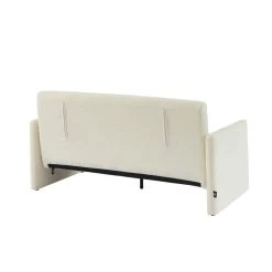Canapé Droit JADE En Tissu Bouclette Beige Convertible 3 Places -Canapé Rêve Promos Magasin canape droit jade en tissu bouclette beige convertible 3 places 4