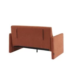 Canapé Droit JADE En Tissu Bouclette Terracotta Convertible 2 Places -Canapé Rêve Promos Magasin canape droit jade en tissu bouclette terracotta convertible 2 places 4